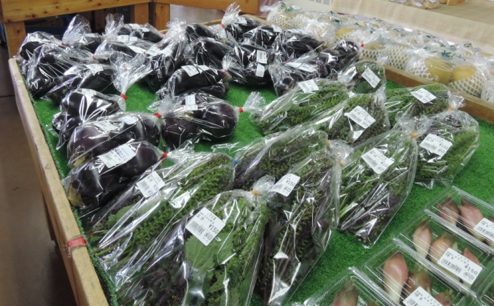 新鮮野菜がずらりと並ぶ