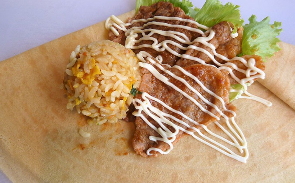 青梅豚の焼肉チャーハンクレープ