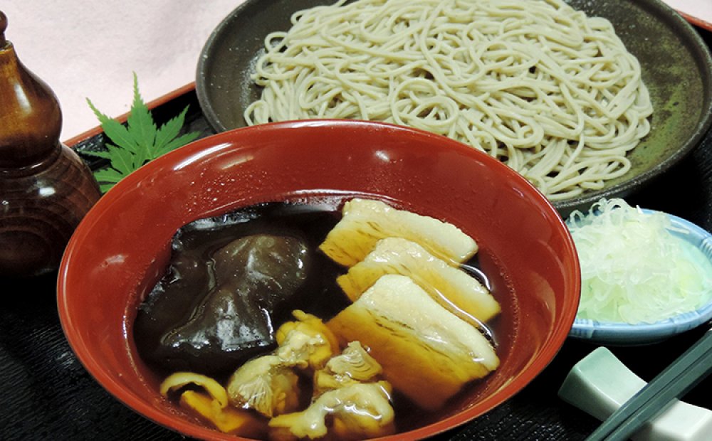 合わせ付けもりそば（温かい付け汁）