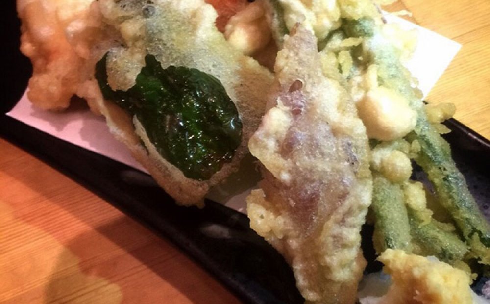 新鮮な野菜を天ぷらで