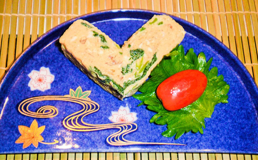 小松菜巻き江戸風卵焼き