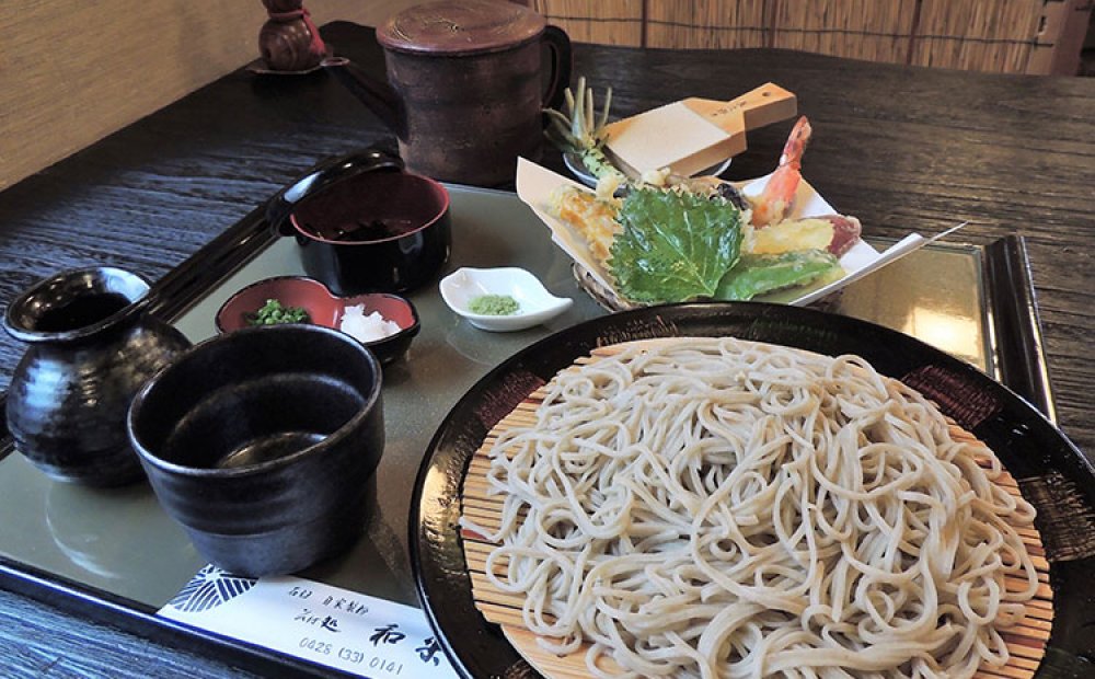 奥多摩ワサビでいただく天せいろ