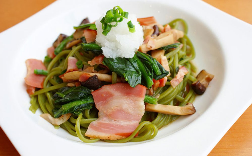 小松菜と木の子の和風パスタ