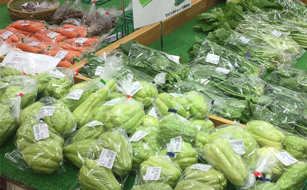 新鮮な地場野菜が揃う