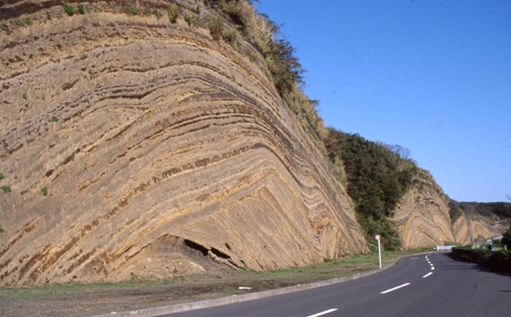 大島異一周道路沿いにある壮大な景色