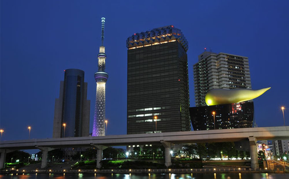 ライトアップされたスカイツリー