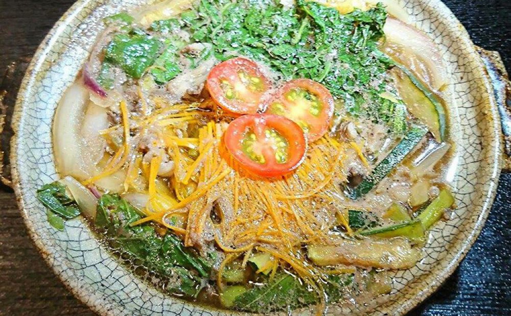 天然エゾシカと安心野菜の鍋