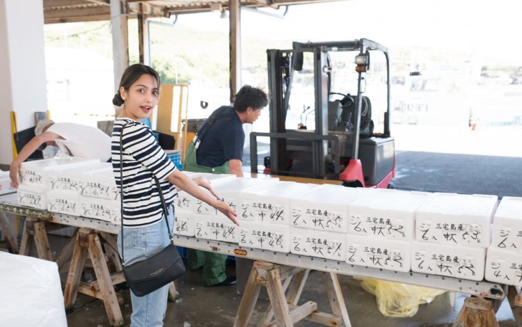 あっという間の箱詰め作業