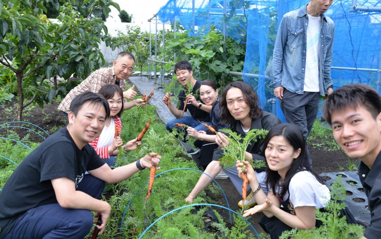 野菜の収穫にみんな夢中♪