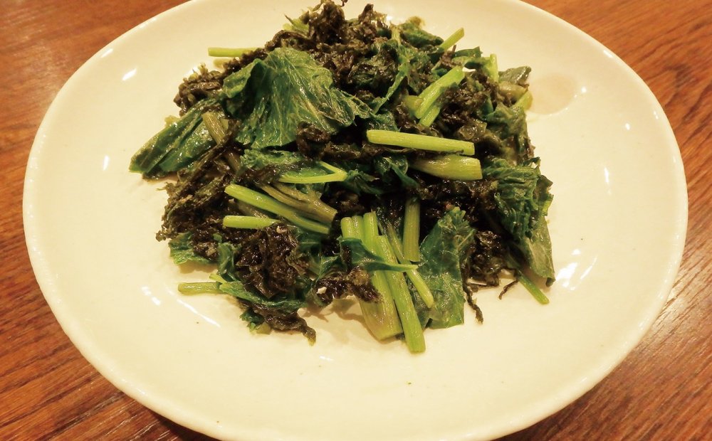 明日葉と島のり炒め