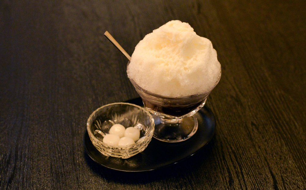 昔ながらのかき氷は夏季限定の人気商品。