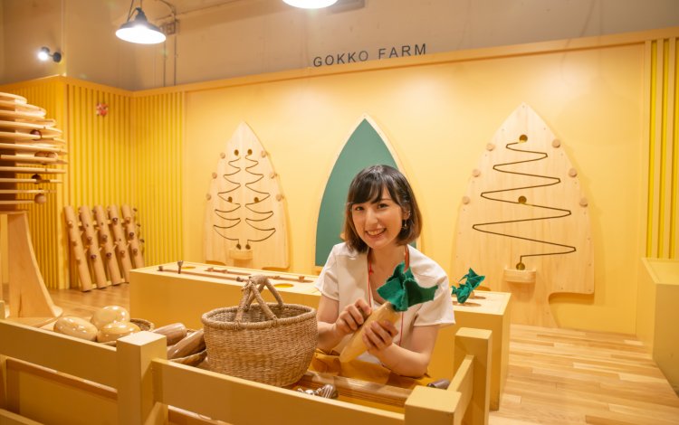 国産材のおもちゃに五感で触れる楽しい空間