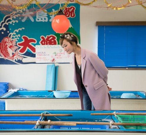 とれたての魚介類を選べちゃう