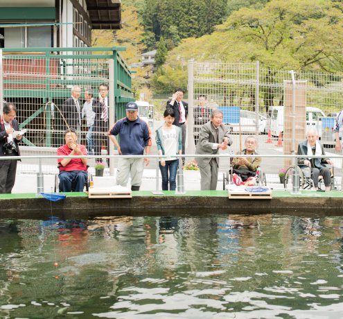 障がい者遊漁施設も