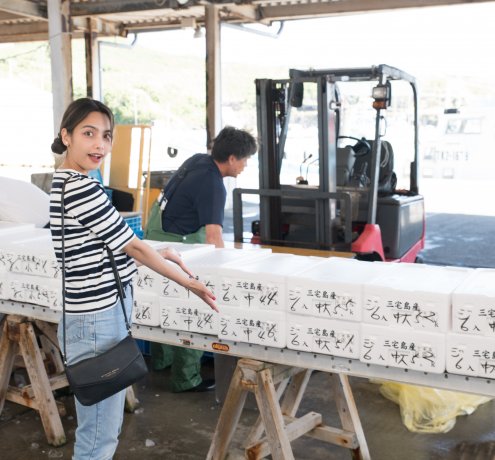 あっという間の箱詰め作業