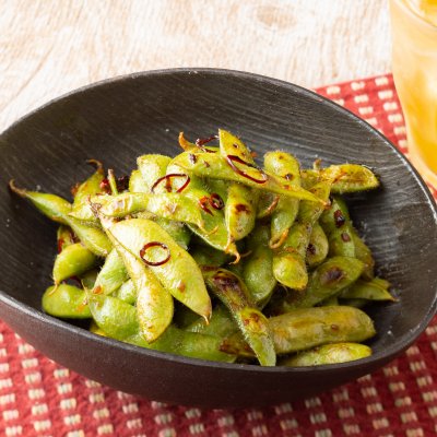 枝豆のペペロンチーノ