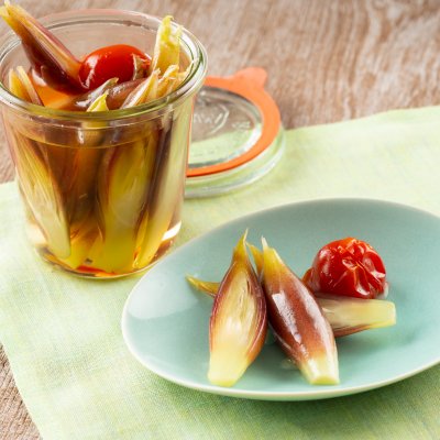 早稲田ミョウガとミニトマトの甘酢漬け