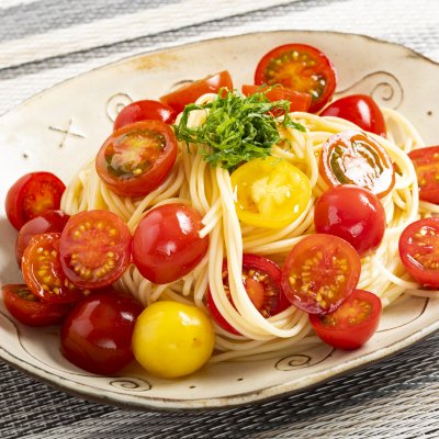 冷たいトマトのパスタ