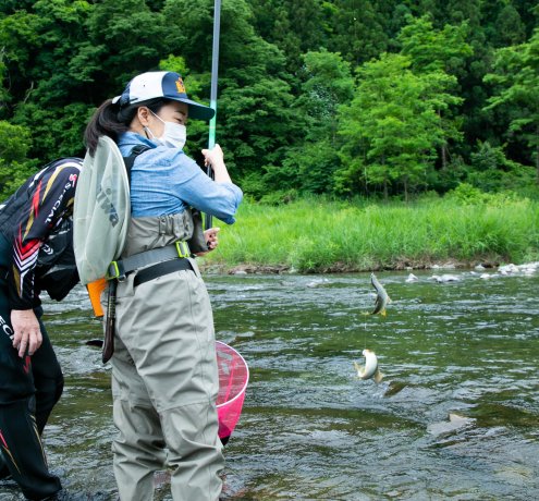 鮎釣りにチャレンジ！