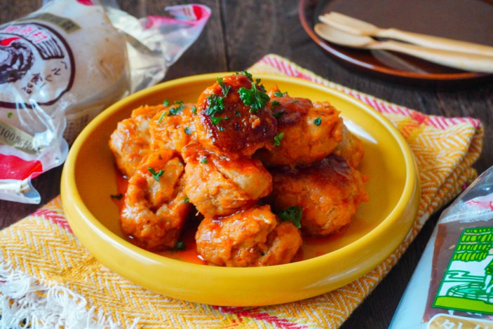 【食育レシピ】
生芋コンニャクで作るコクうまミートボール
