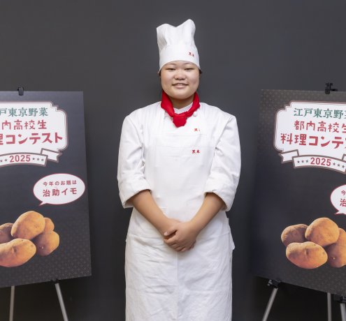 ⑥　東京都立赤羽北桜高等学校
黒米雛絆さん
作品名：『治助プリン』