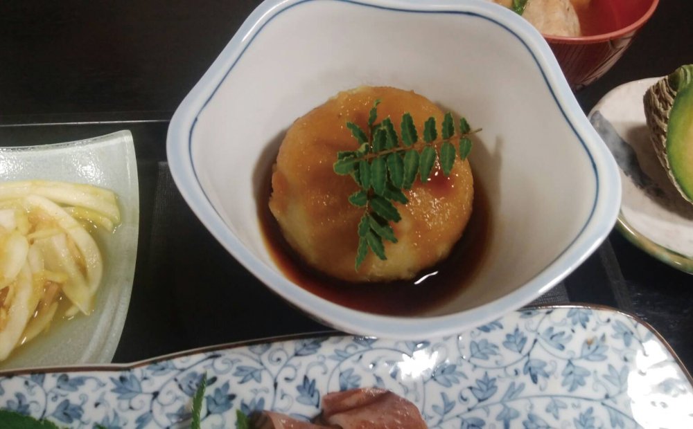 アメリカ芋とキノコのお団子