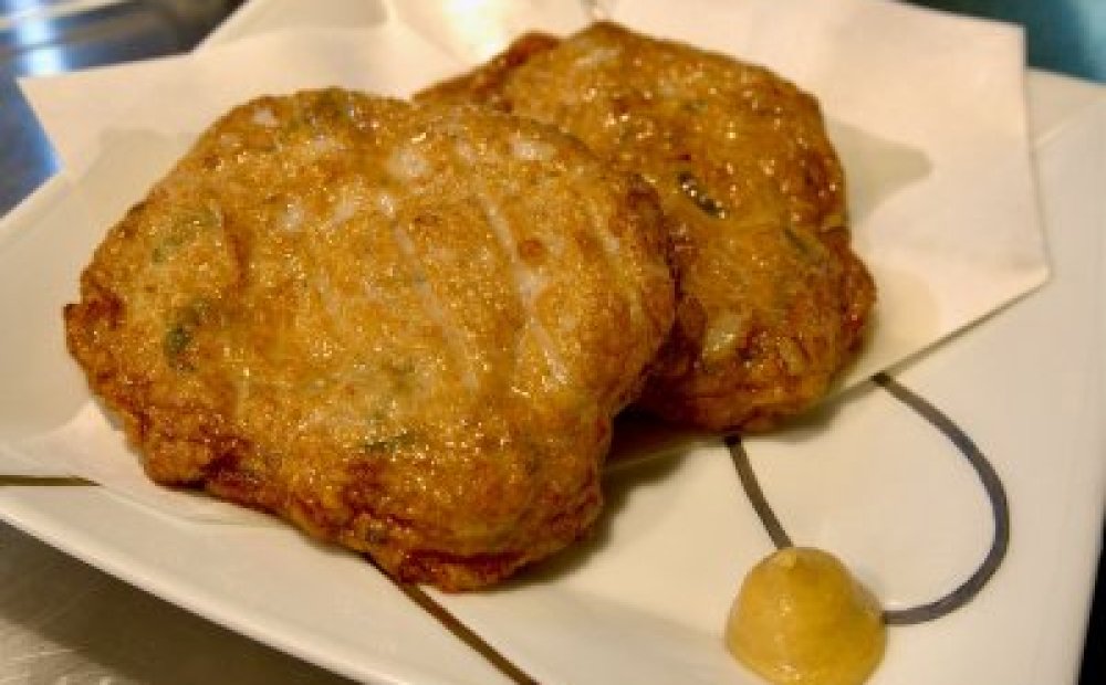 青ムロアジのたたき揚げ