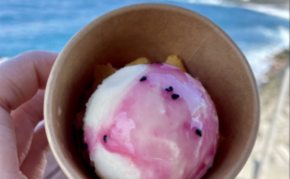 手づくりシロップのアイスクリーム