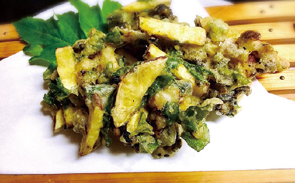 明日葉としただみのかき揚げ