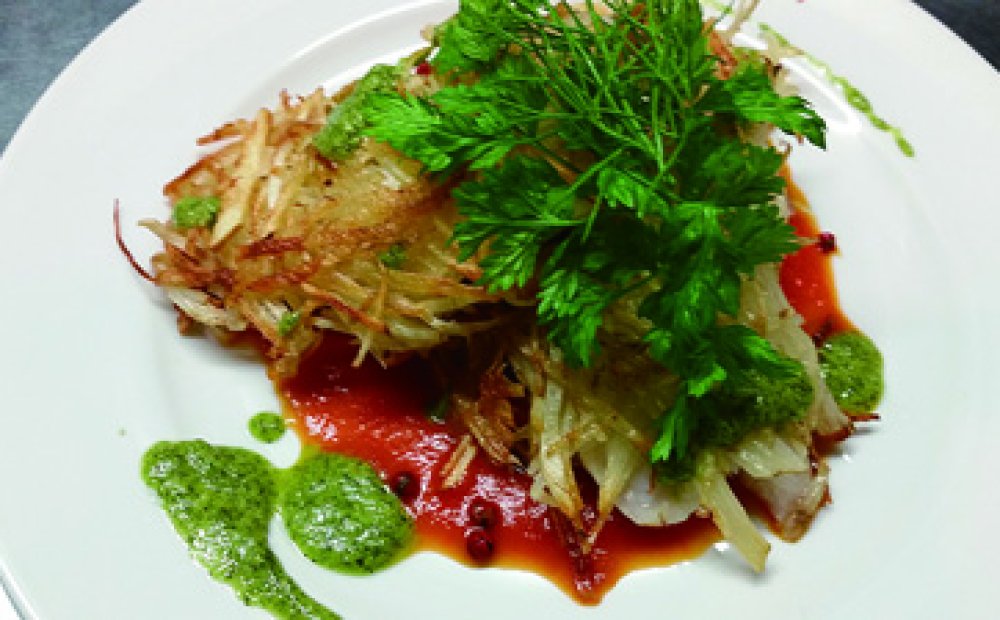 島魚とじゃがいものガレット