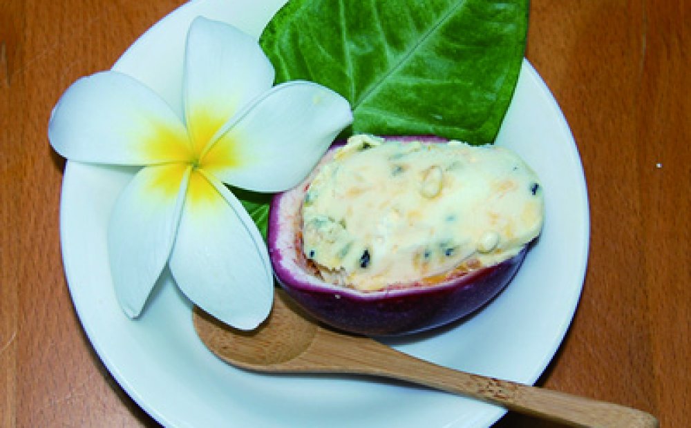 パッションフルーツアイス