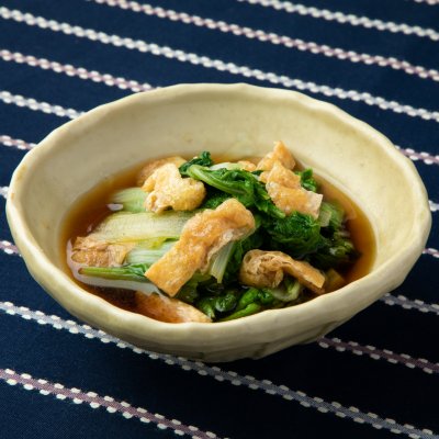 しんとり菜と油揚げの煮物